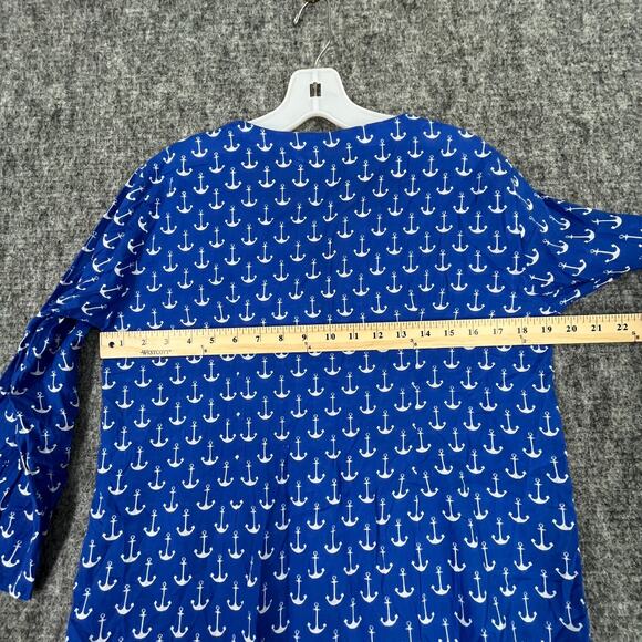 KikiSol Coverup Womens S Oversized Anchors Nautical Sailing Club Swimwear - Picture 7 of 9